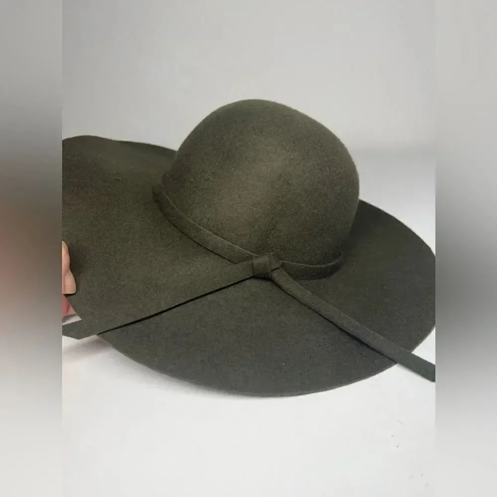Wool Hat Green Khaki Size 57 cm